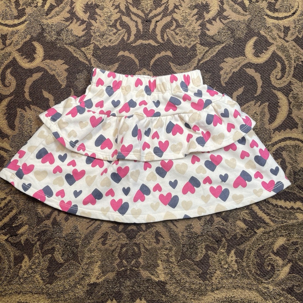 Wonder Nation Little Girls Tiered Scooter Heart Layered Skirt girls Size 6